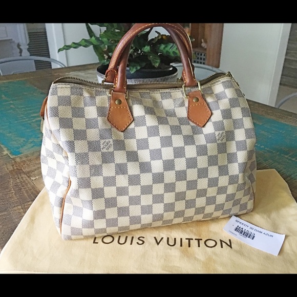 Louis Vuitton Handbags - Louis Vuitton Speedy Damier Azur 30